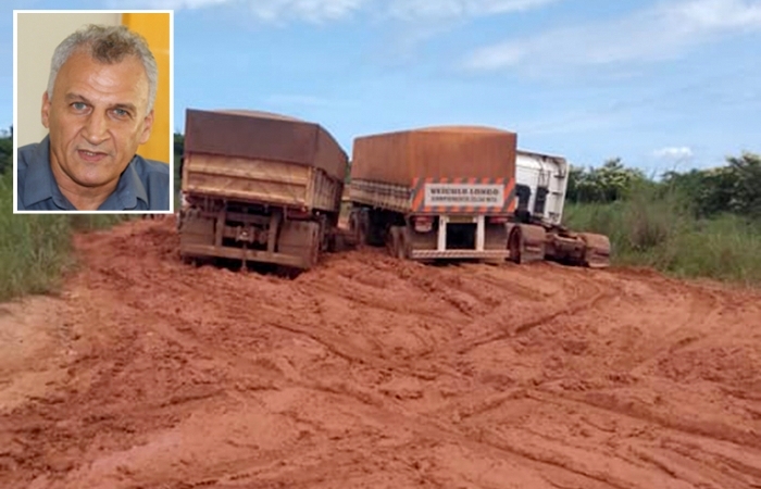 Rodovia inacabada prejudica moradores e produtores de Santa Terezinha, diz prefeito