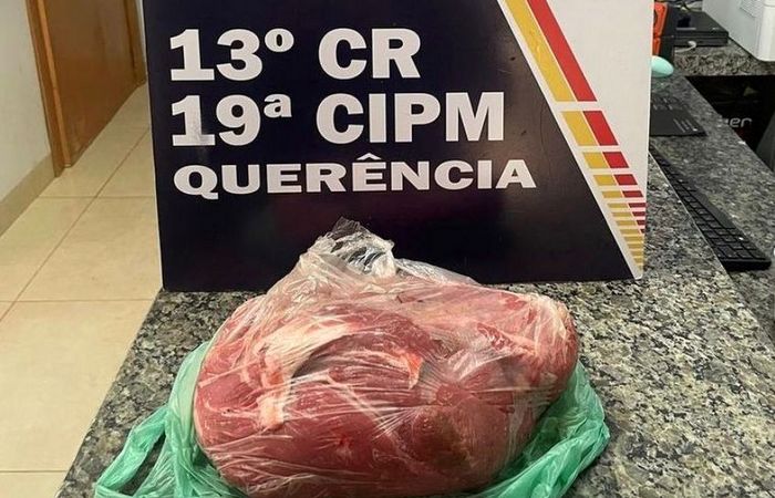 Cliente pede carne em açougue de supermercado de Querência, sai sem pagar e acaba preso pela PM